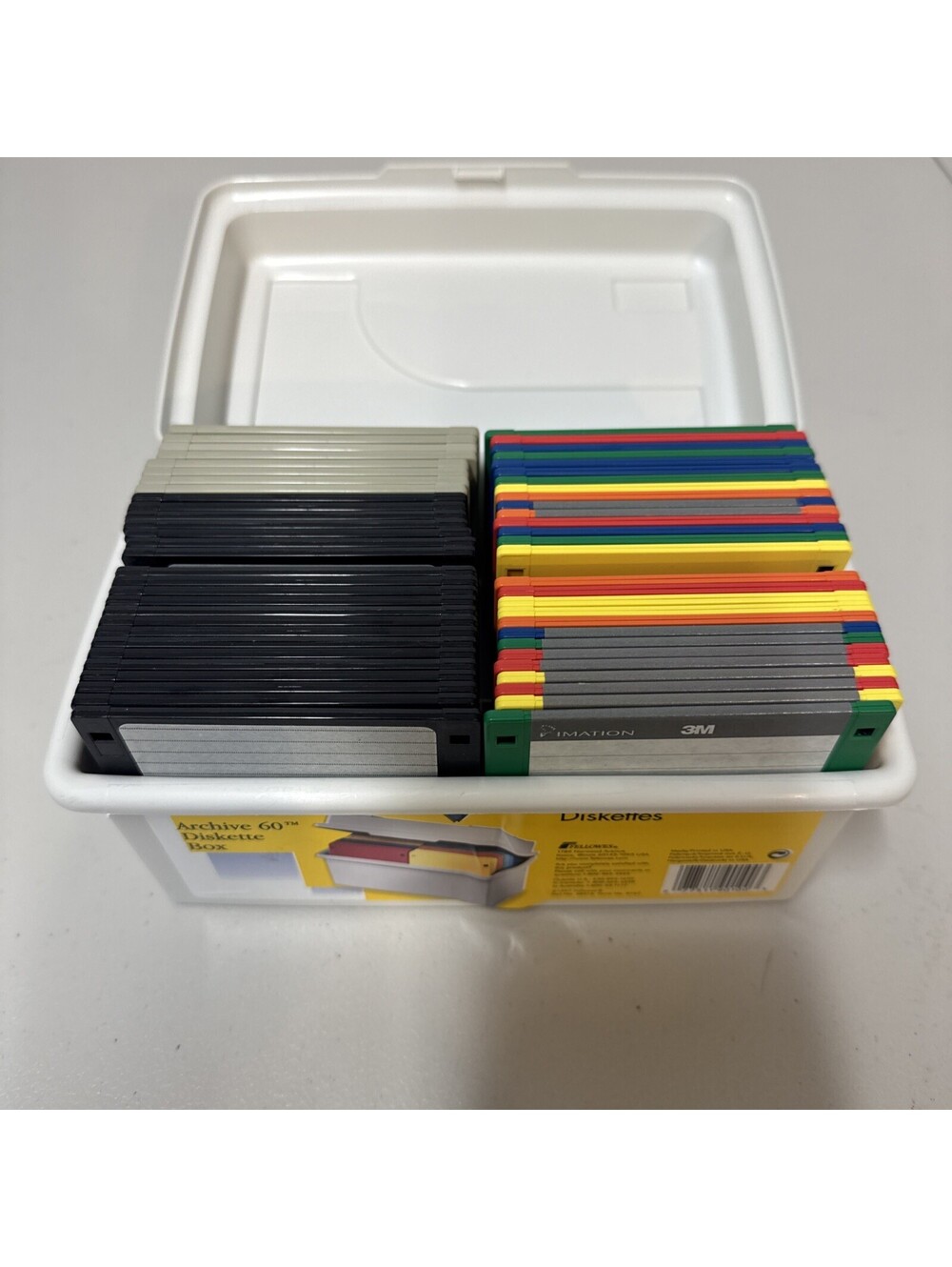 Huge Floppy Computer Disk 3. " Lot of 55 Mixed Used Software / Files